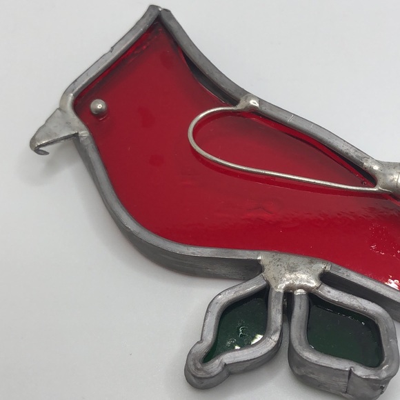VTG Sun Catcher Beautiful Cardinal Illinois State Bird - Picture 5 of 7